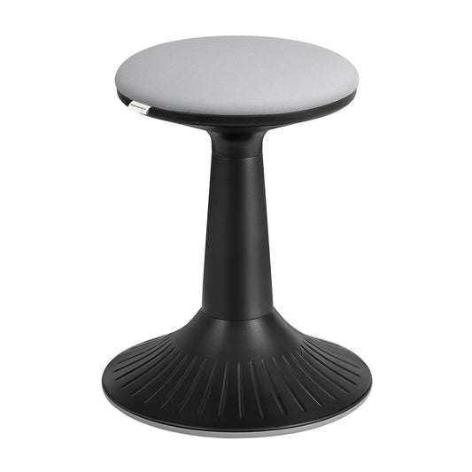 Kids Wobble Chair 6-12Y, Active Sitting Stool with Focus Support, 18.1" Height 154 lb Capacity, Anti-Slip Base Tool-Free Assembly, Ink Black and Dove Gray