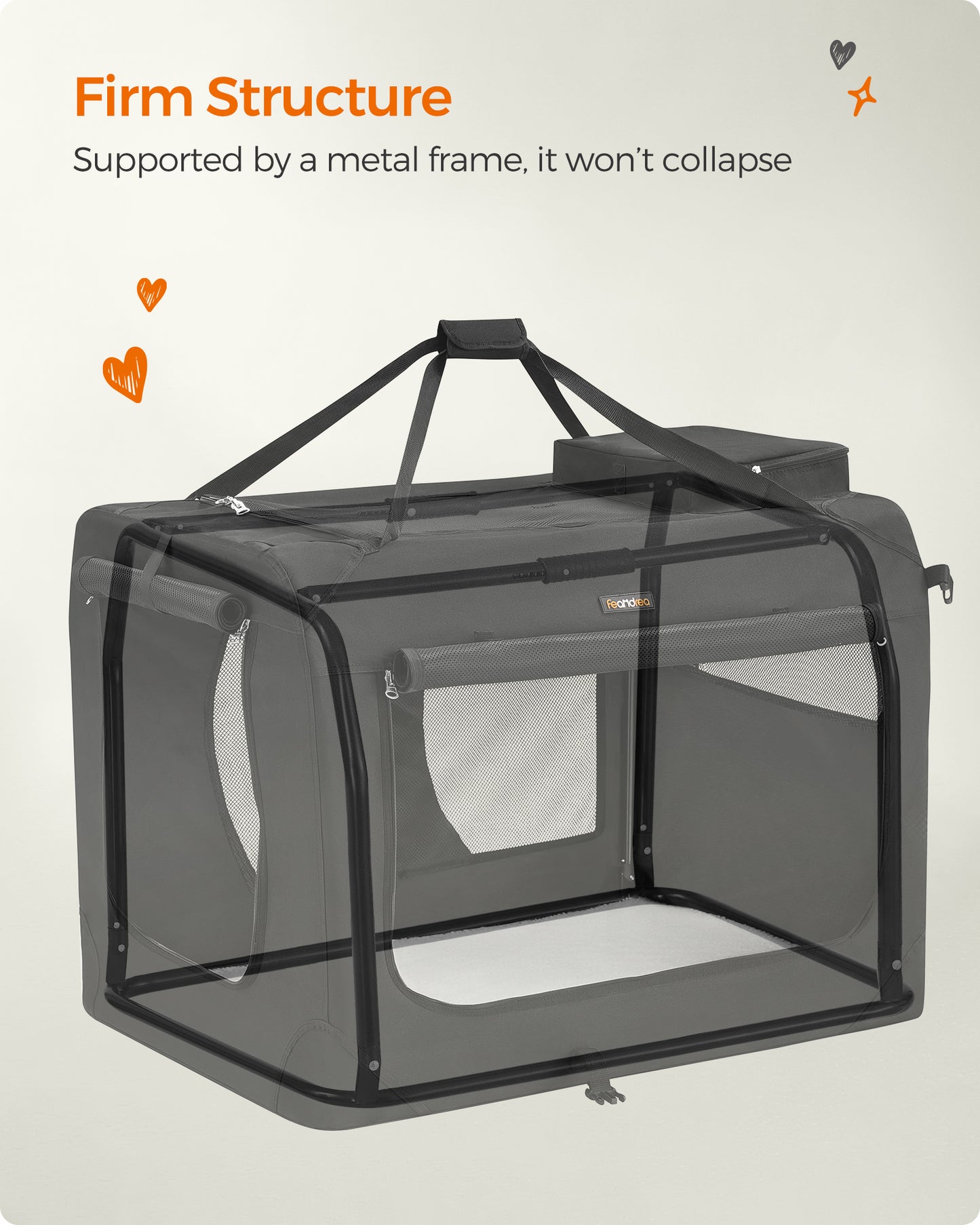 LEDREM 36" Quick-Assembly Foldable Dog Crate ¡§C 3 Doors, Anti-Escape Zippers, Oxford Fabric & Fleece Pad, Portable for Travel, black