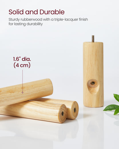 VASAGLE 8 Hooks Solid Wood Coat Rack Free Standing Coat Rack Tree-Shaped Coat Rack Black
