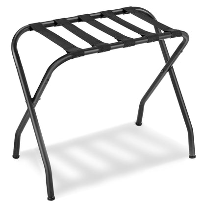Luggage Rack, Luggage Rack for Guest Room, Suitcase Stand, Steel Frame, Foldable, for Bedroom, Black