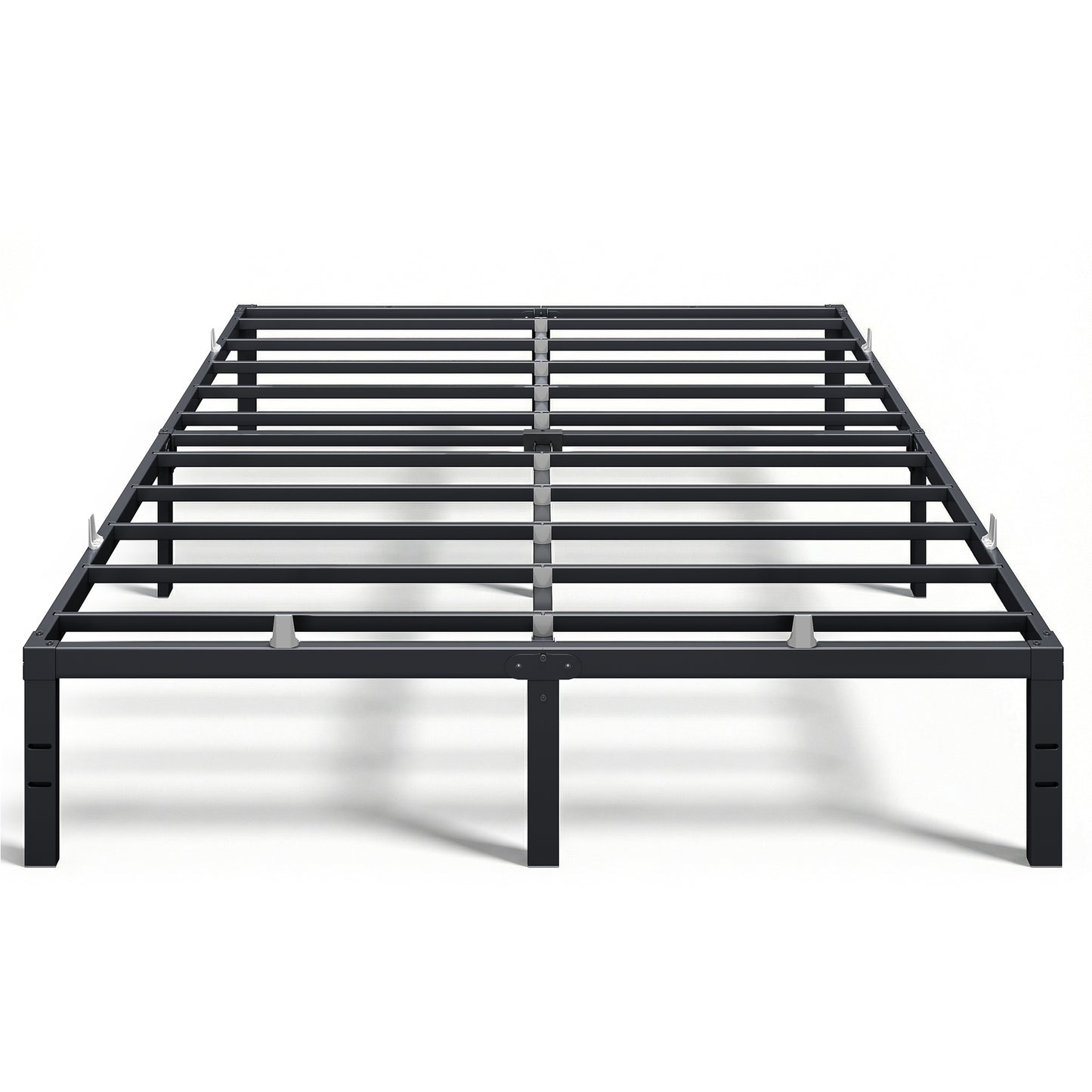 VASAGLE Queen Metal Bed Frame 14 Inches Tall, 1100 lb Weight Capacity, No Box Spring Needed, with Under-Bed Storage, Easy Setup, Heavy-Duty Platform Bed, Mattress Retainers, Matte Black