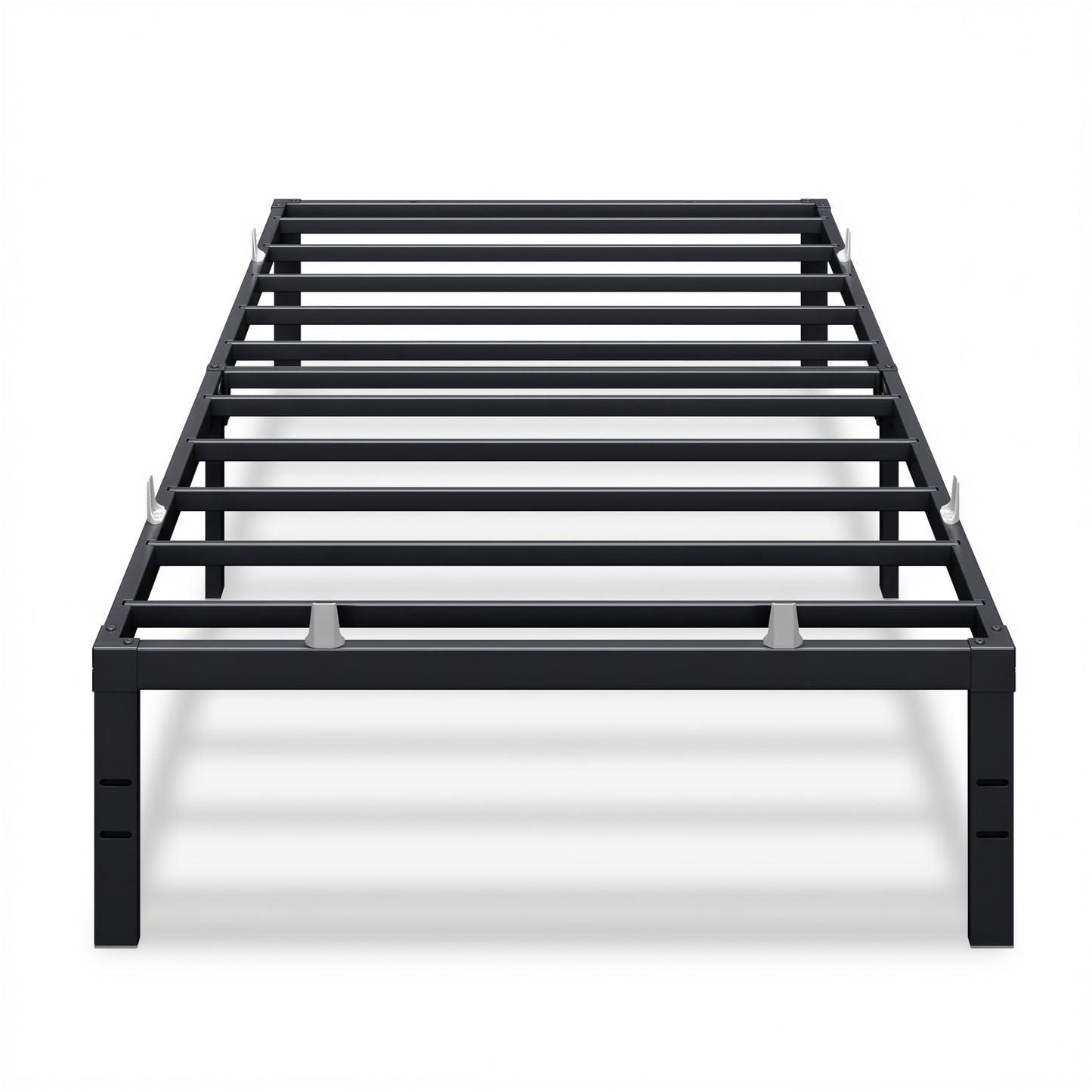 Ledrem Heavy Duty Twin Bed Frame, 14" in Metal Bed Frame, 550 lb Capacity, No Box Spring Needed, Under-Bed Storage, Easy Assembly, Mattress Retainers