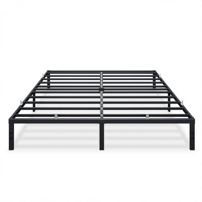 VASAGLE King Metal Bed Frame 14 Inches Tall, 1100 lb Weight Capacity, No Box Spring Needed, with Under-Bed Storage, Easy Setup, Heavy-Duty Platform Bed, Mattress Retainers, Matte Black