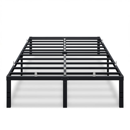 VASAGLE Full Metal Bed Frame 16 Inches Tall, 1100 lb Weight Capacity, No Box Spring Needed, with Under-Bed Storage, Easy Setup, Heavy-Duty Platform Bed, Mattress Retainers, Matte Black
