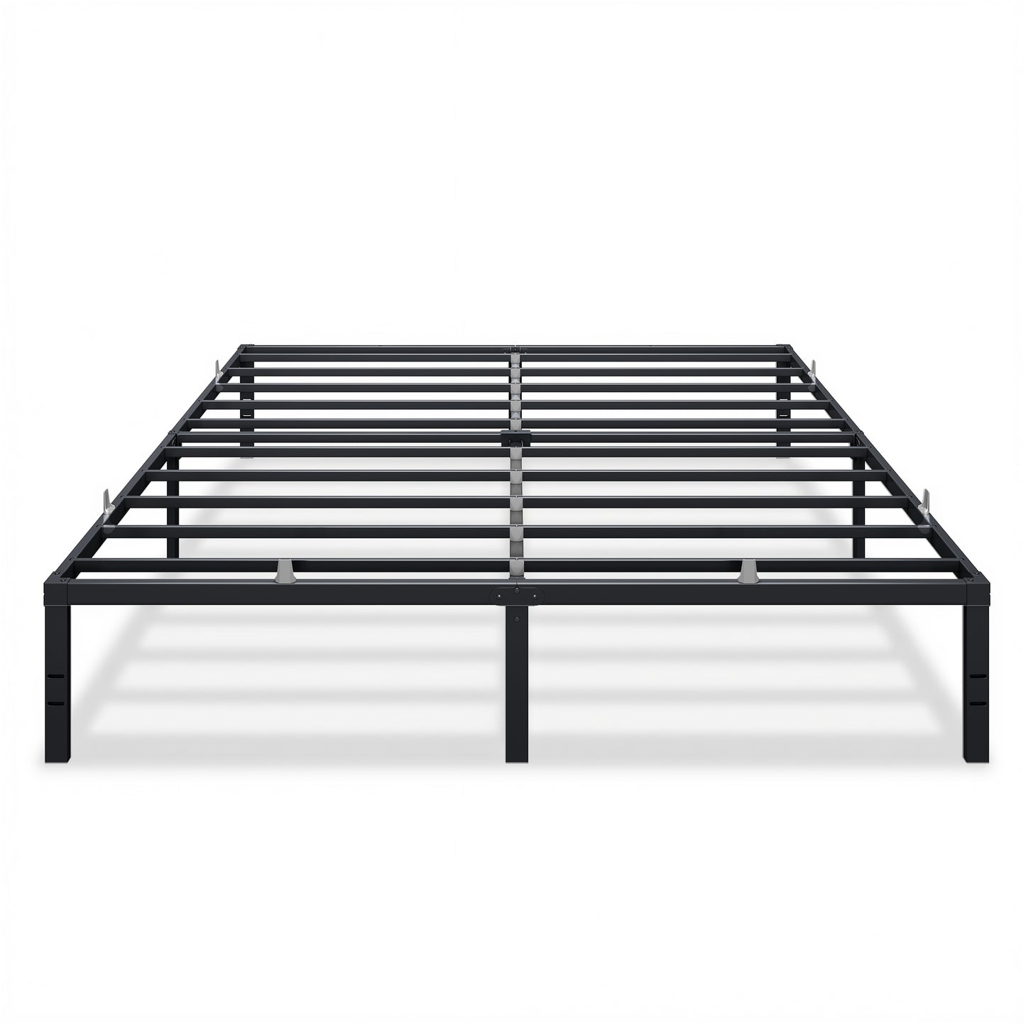VASAGLE King Metal Bed Frame 16 Inches Tall, 1100 lb Weight Capacity, No Box Spring Needed, with Under-Bed Storage, Easy Setup, Heavy-Duty Platform Bed, Mattress Retainers, Matte Black