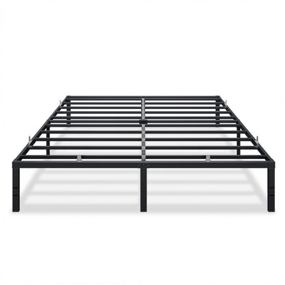 VASAGLE King Metal Bed Frame 16 Inches Tall, 1100 lb Weight Capacity, No Box Spring Needed, with Under-Bed Storage, Easy Setup, Heavy-Duty Platform Bed, Mattress Retainers, Matte Black