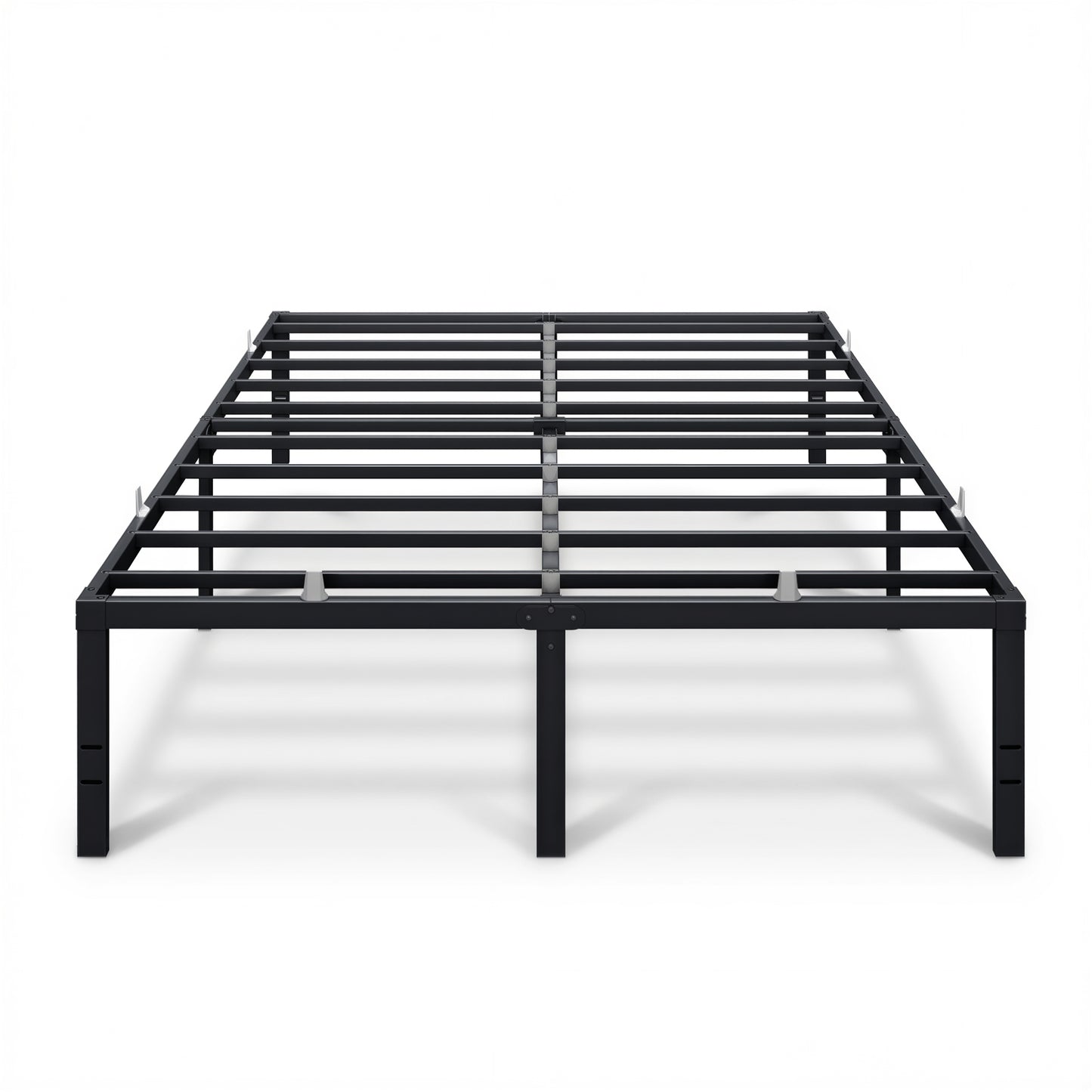 VASAGLE Queen Metal Bed Frame 18 Inches Tall, 1100 lb Weight Capacity, No Box Spring Needed, with Under-Bed Storage, Easy Setup, Heavy-Duty Platform Bed, Mattress Retainers, Matte Black