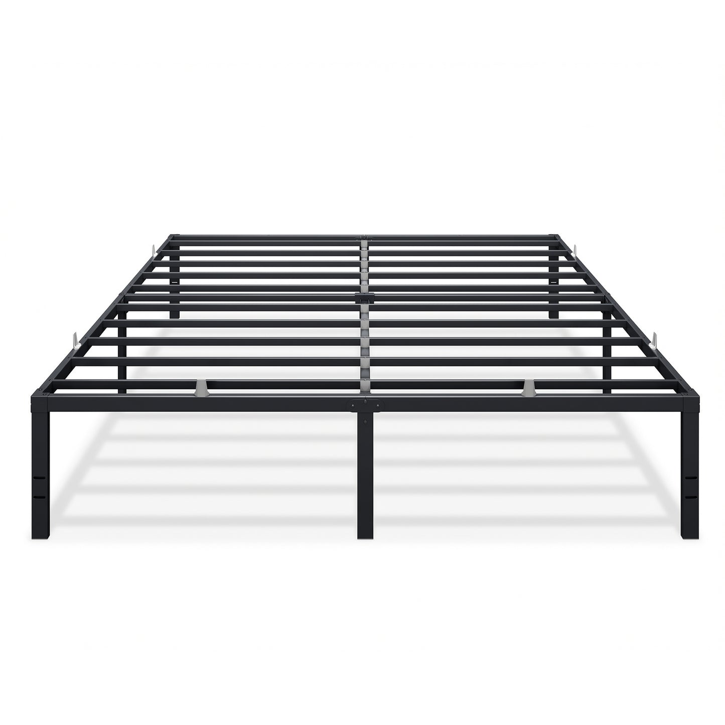 VASAGLE King Metal Bed Frame 18 Inches Tall, 1100 lb Weight Capacity, No Box Spring Needed, with Under-Bed Storage, Easy Setup, Heavy-Duty Platform Bed, Mattress Retainers, Matte Black