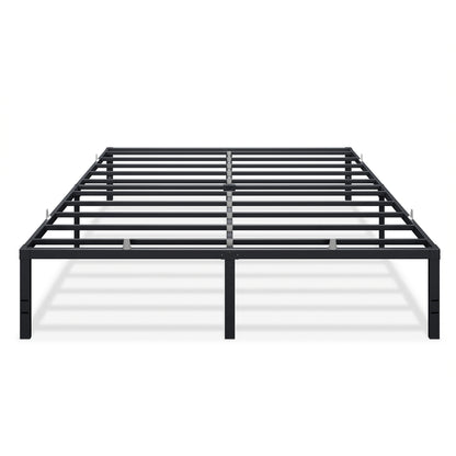 VASAGLE King Metal Bed Frame 18 Inches Tall, 1100 lb Weight Capacity, No Box Spring Needed, with Under-Bed Storage, Easy Setup, Heavy-Duty Platform Bed, Mattress Retainers, Matte Black
