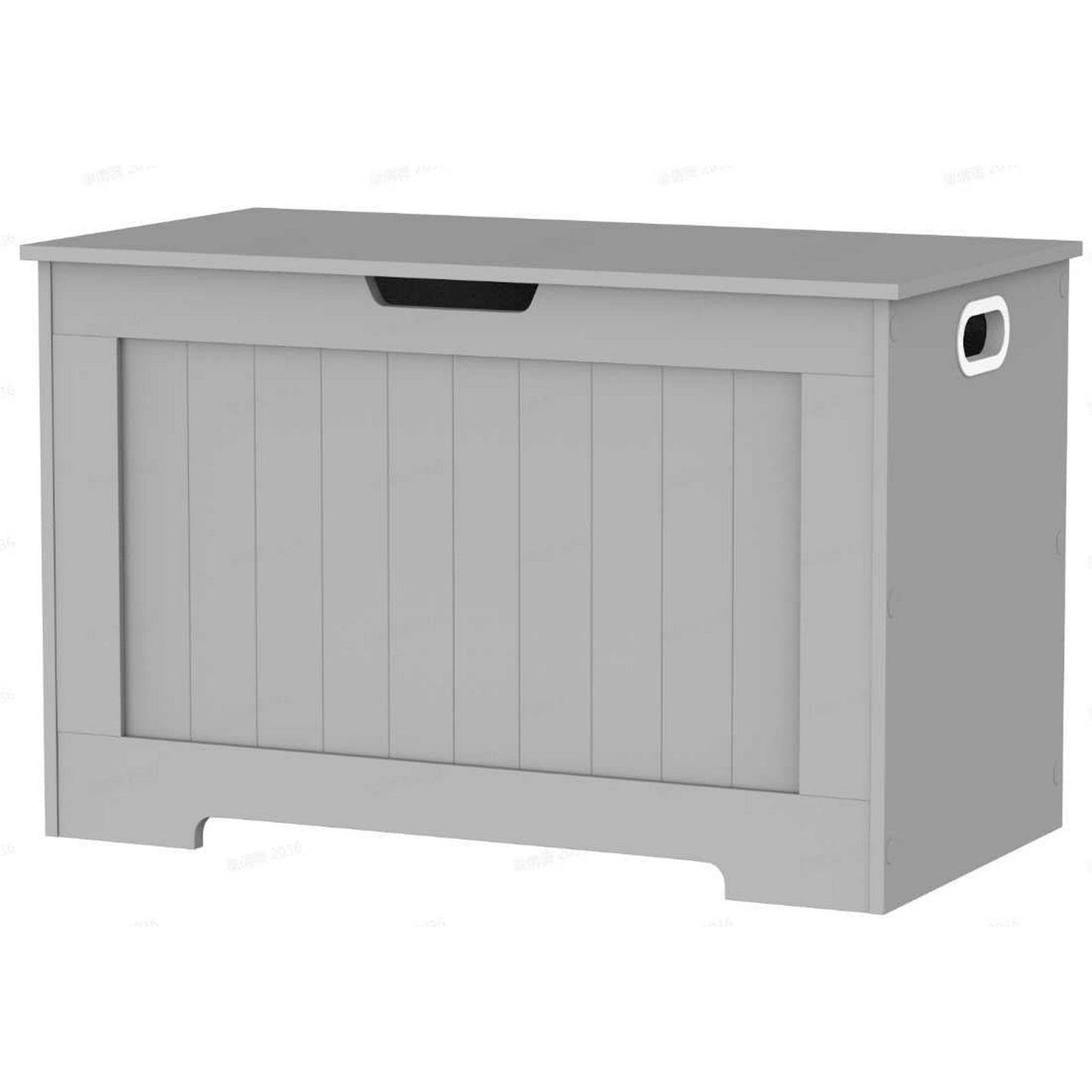 Rustic Style Storage Chest Bench with Safety Hinges - 15.7 x 29.9 x 18.9 Inches, Gray