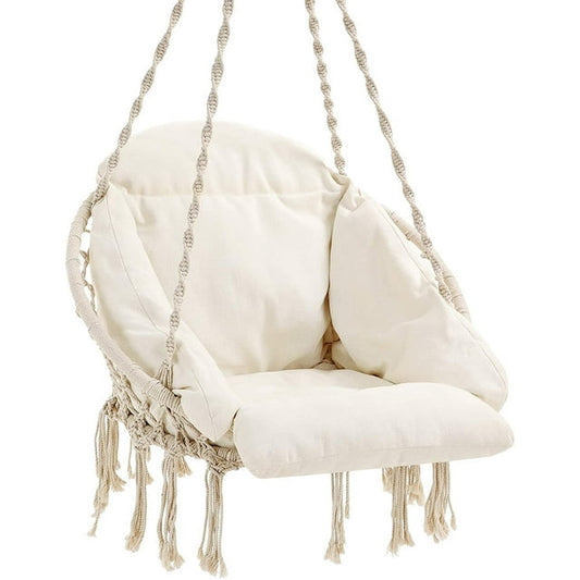 Hanging Chair, Hammock Chair with Large Cushion