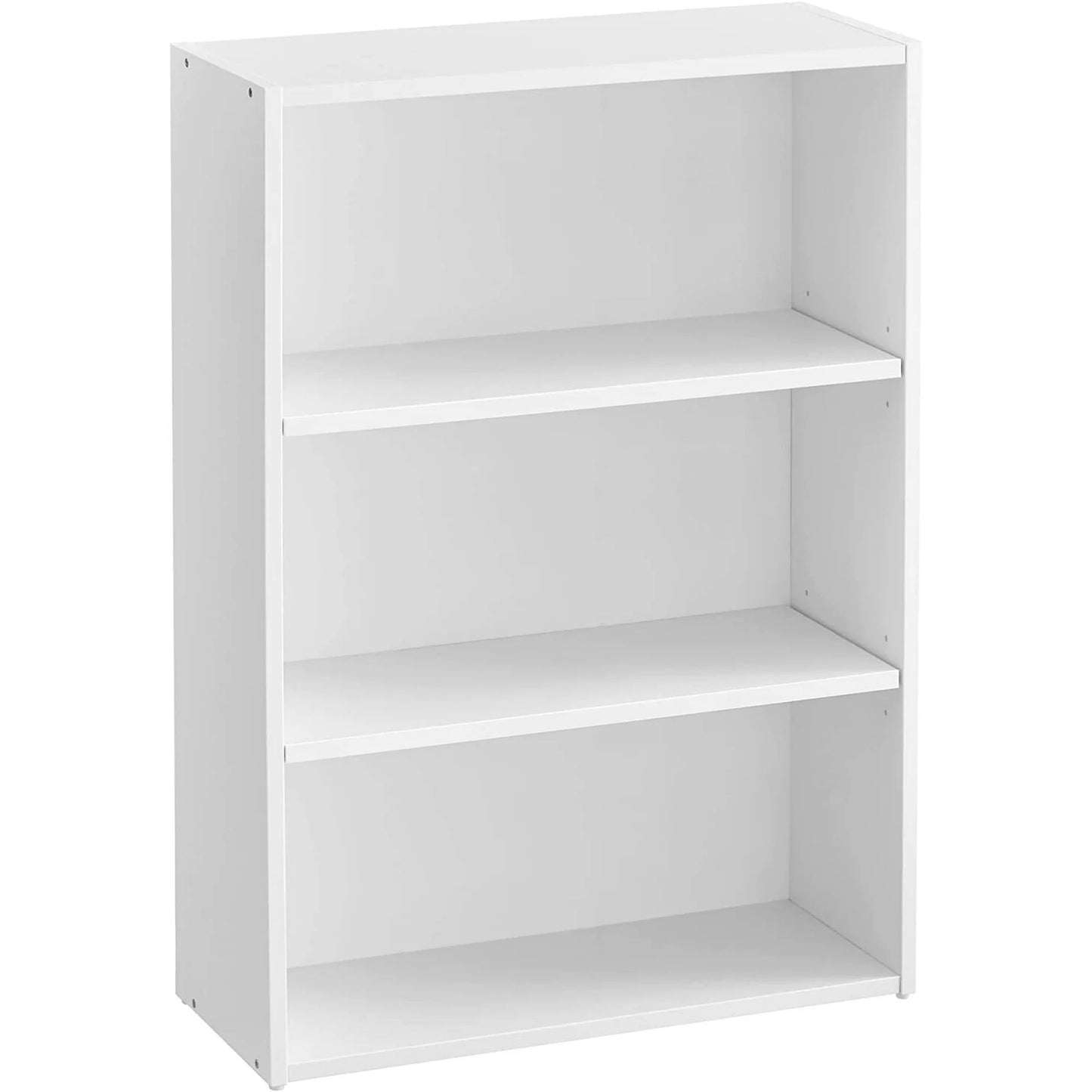 VASAGLE Bookshelf 3-Tier Open Bookcase with Adjustable Storage Shelves Floor Standing Unit White