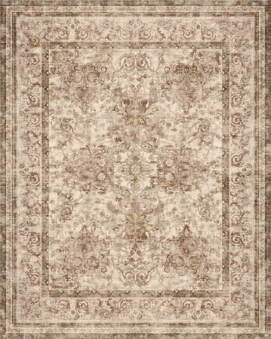 SONGMICS HOME American Style Rug 8x10 Camel Brown