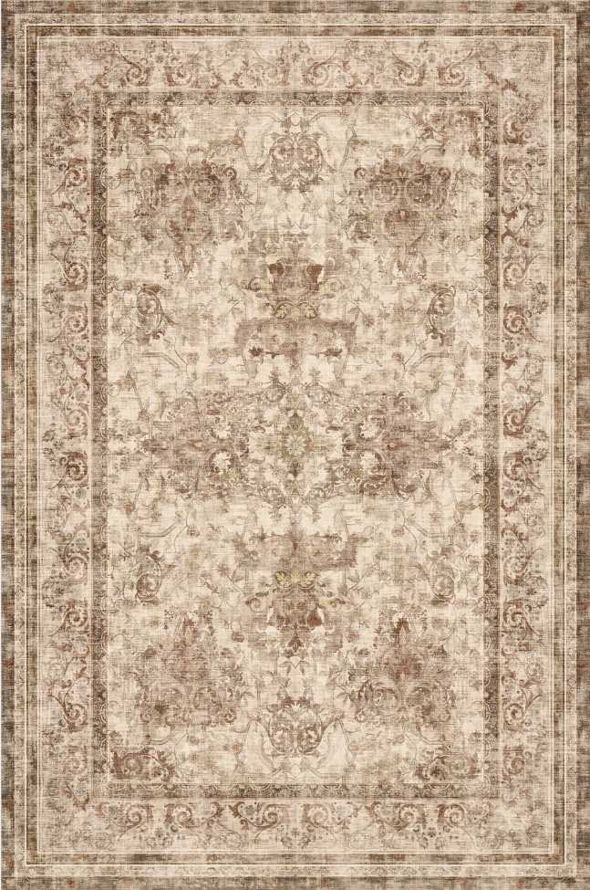 SONGMICS HOME American Style Rug 2x3 Camel Brown