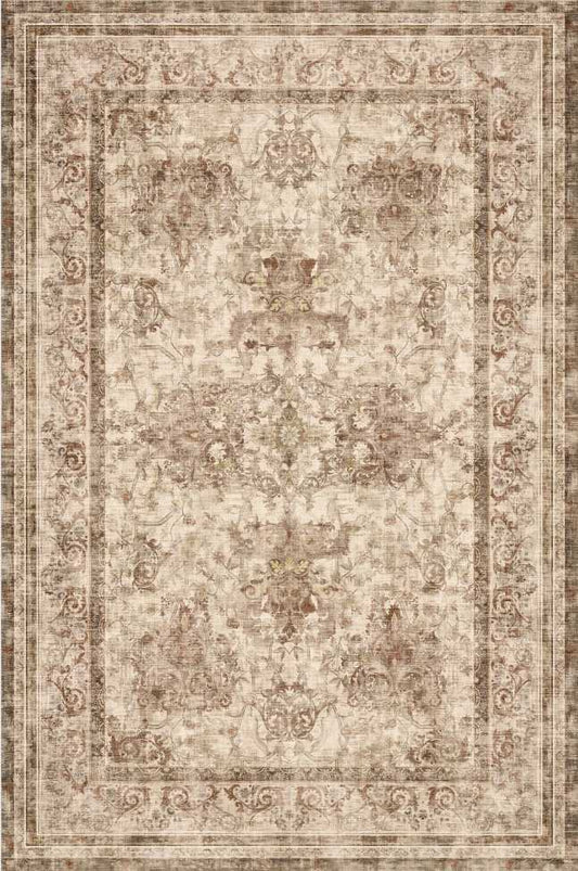 SONGMICS HOME American Style Rug 2x3 Camel Brown