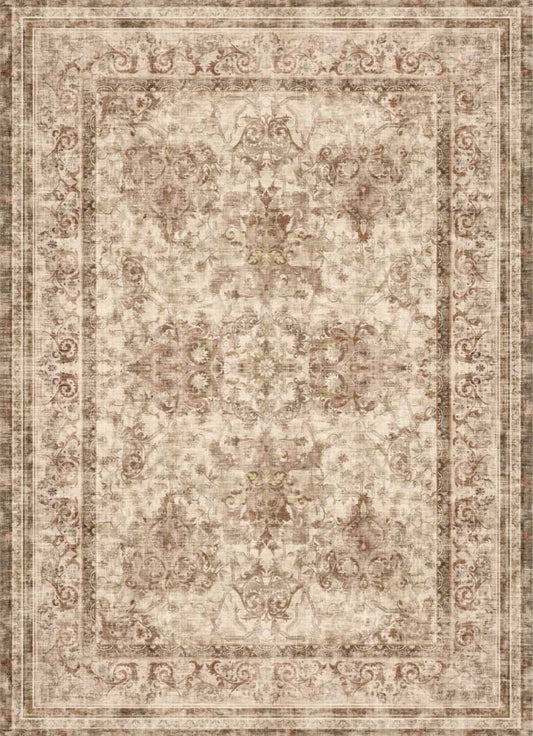 SONGMICS HOME American Style Rug 5x7 Camel Brown