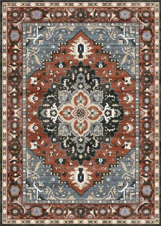 SONGMICS HOME Tripartite vintage rug 3x5 Coffee Brown