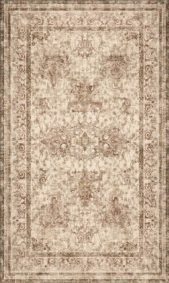 SONGMICS HOME American Style Rug 3x5 Camel Brown