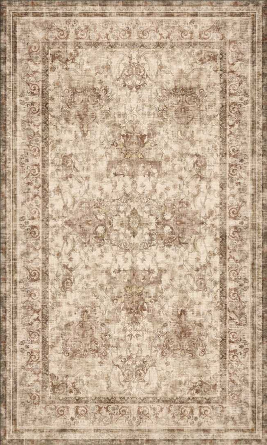 SONGMICS HOME American Style Rug 3x5 Camel Brown